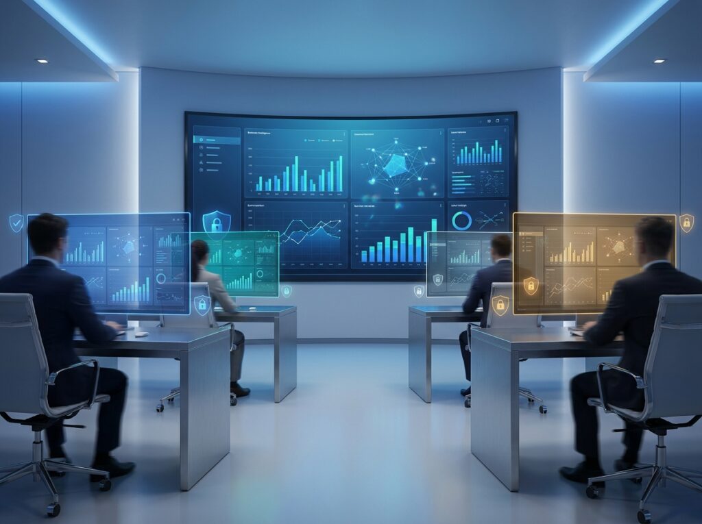Power BI Row-Level Security showing different users seeing only their own filtered data from one report