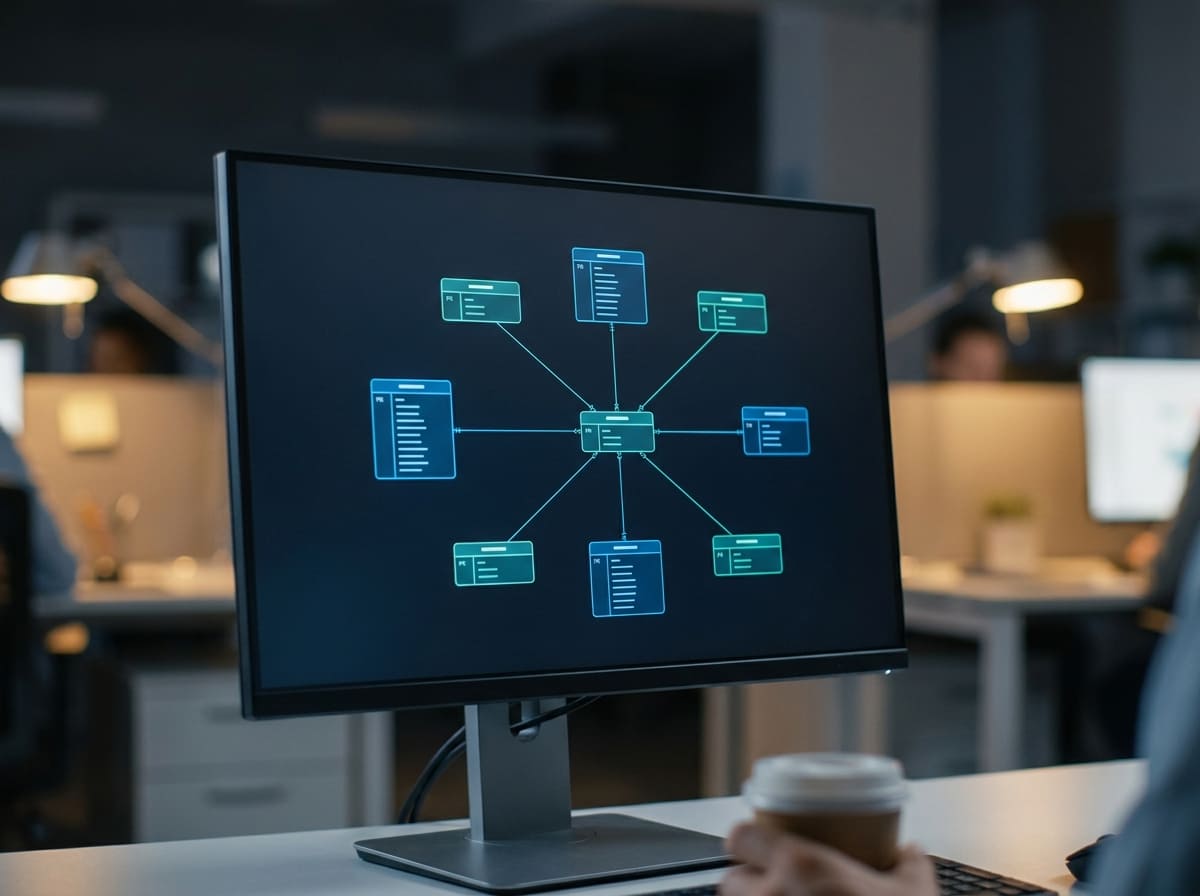 Power BI data modeling shown as connected tables forming a star schema in Model View