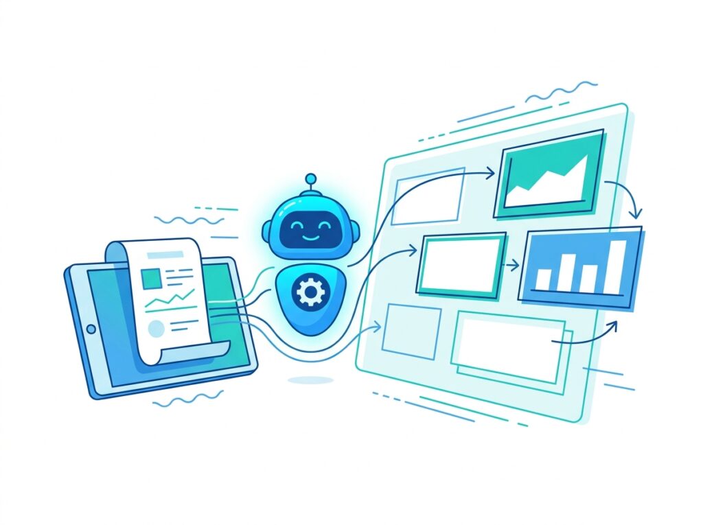 Copilot generating a multi-visual report layout on a canvas from a written brief