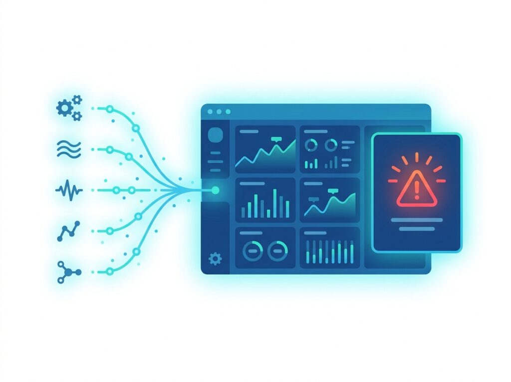 Real-Time Intelligence dashboard in Microsoft Fabric monitoring live streaming sensor data and triggering alerts